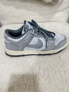 Nike Gray and White Low-Top Athletic Sneakers